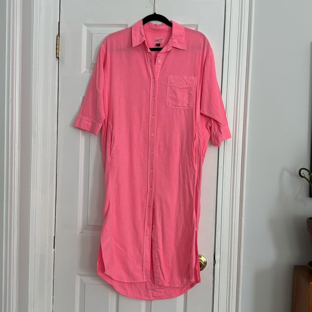 Universal Thread Pink Casual Button Down Dress
